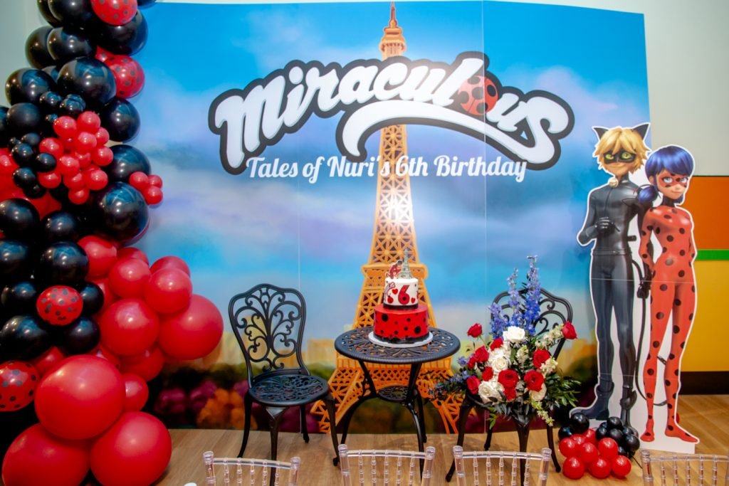 photo op for ladybug birthday party